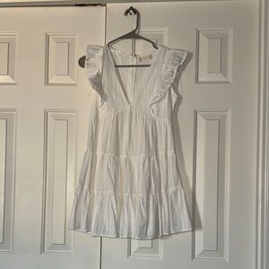 Altar'd State White Ruffle Dress